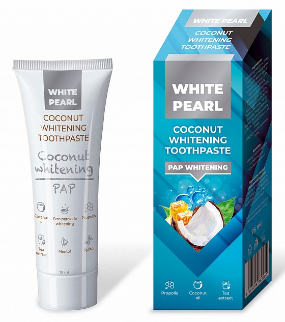 White Pearl PAP coconut whitening toothpaste 75ml